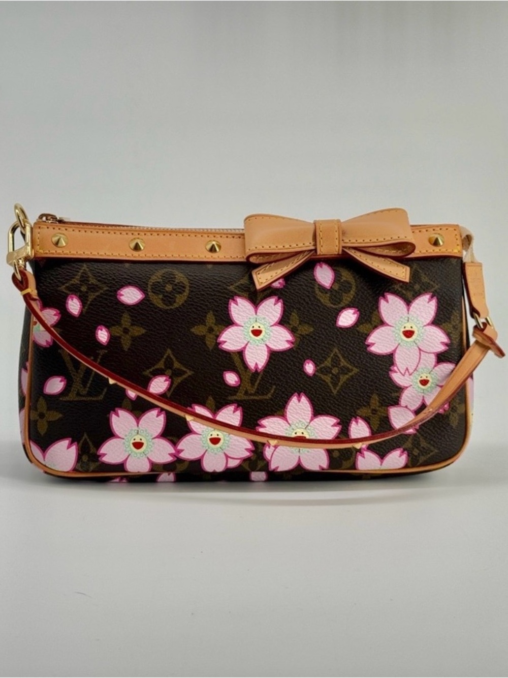 LOUIS VUITTON Takashi Murakami Monogram Cherry Blossom Pochette Bag